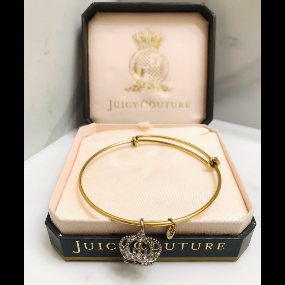 🆕🔥JUICY COUTURE SUPER CUTE GOLD/SILVER BRACELET&ROYAL CROWN SILVER STUDS&JCTAG - Picture 3 of 10